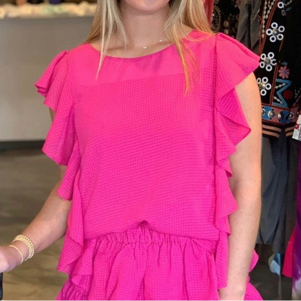 KOCH Set - Cora Top in Hot Pink